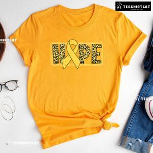 Hope Leopard Childhood Cancer Awareness T-Shirt
