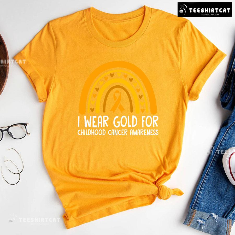 We Wear Gold For Childhood Cancer Awareness T-Shirt