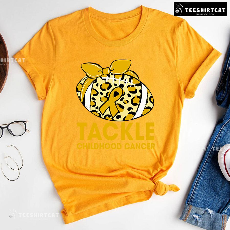 Tackle Childhood Cancer Leopard T-Shirt
