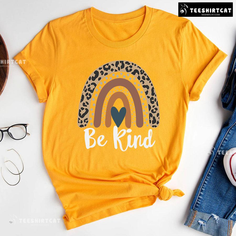 Be Kind Every Child Matters Rainbow Leopard T-Shirt