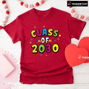 Class Of 2030 Crayon Student Back To School T-Shirt