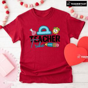 Teacher Tribe Pencil Ruler Clock Flask Back To School T-Shirt