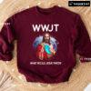 WWJT What Would Jesus Throw Disc Golf Jesus Humerus Golfer Sweatshirt