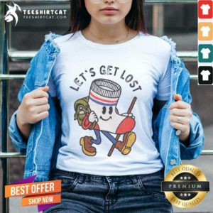 Let's Get Lost Sock v-neck