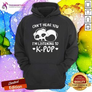 Panda Can't Hear You I'm Listening To Kpop hoodie