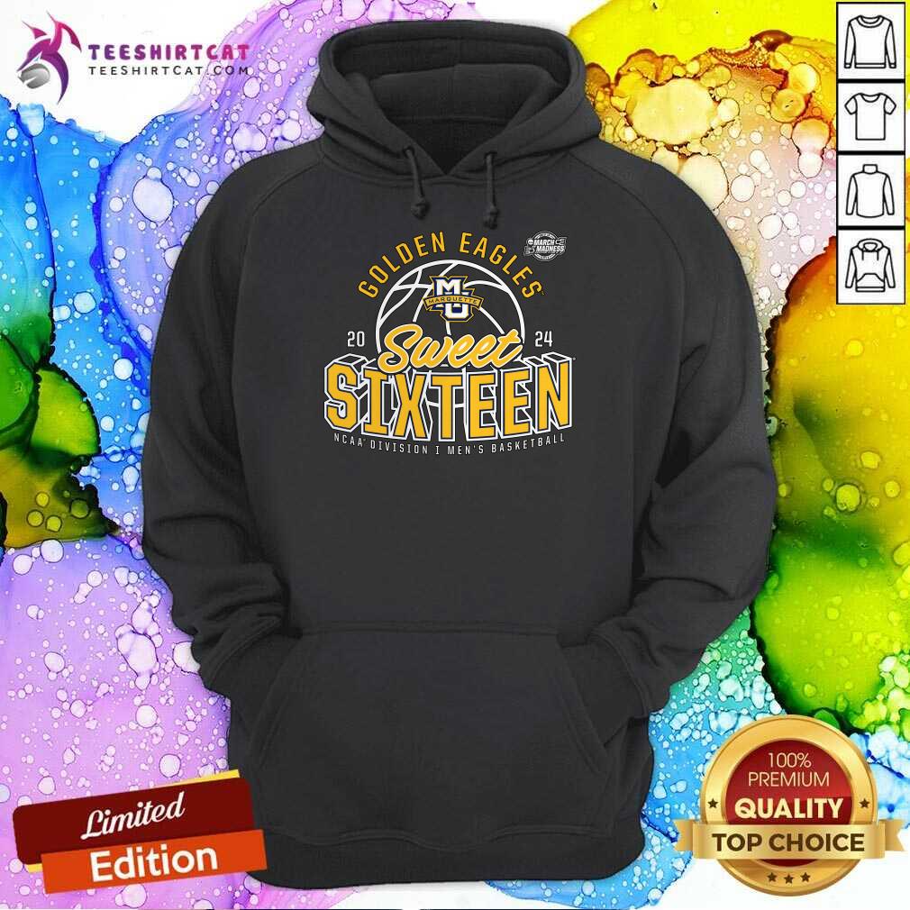 Marquette Golden Eagles 2024 NCAA Men's Basketball Tournament March Madness Sweet Sixteen Defensive Stance hoodie