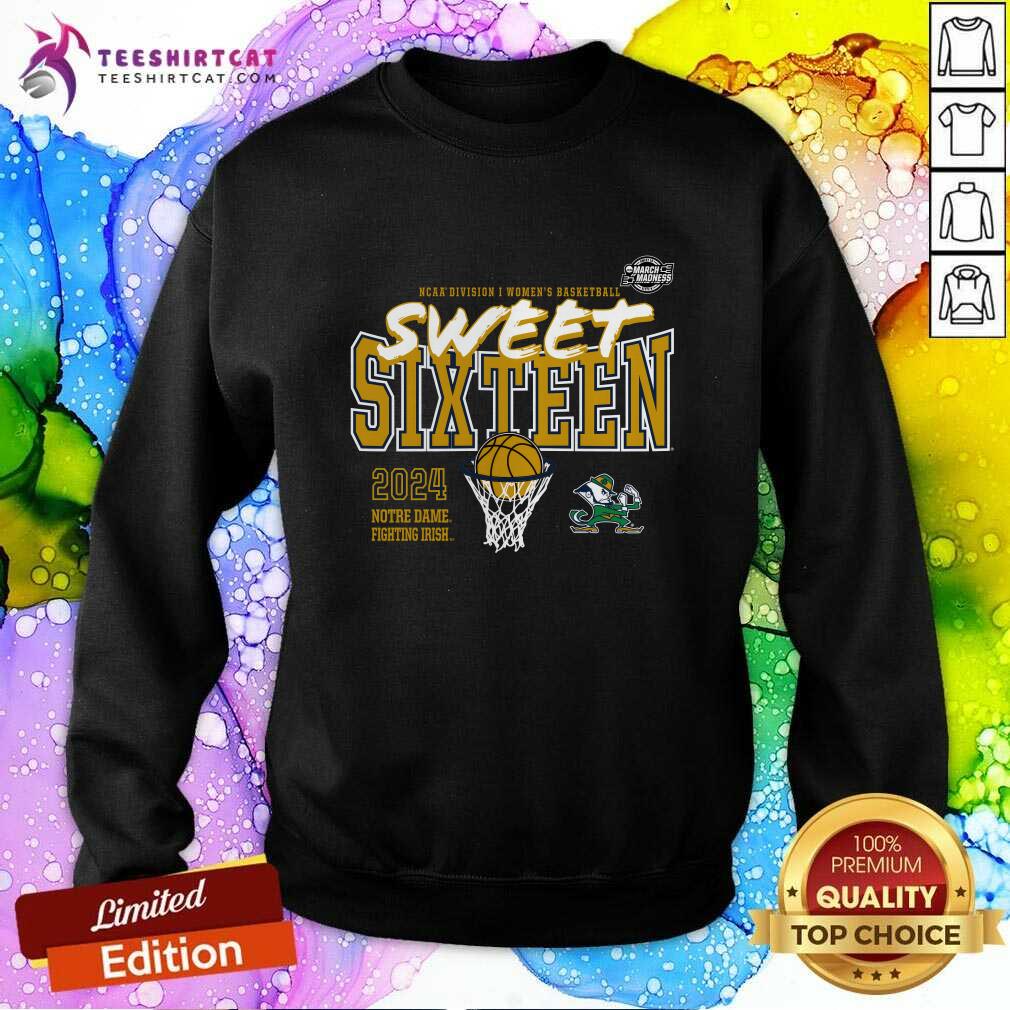 Notre Dame Fighting Irish 2024 NCAA Women's Basketball Tournament March Madness Sweet 16 Fast Break sweatshirt
