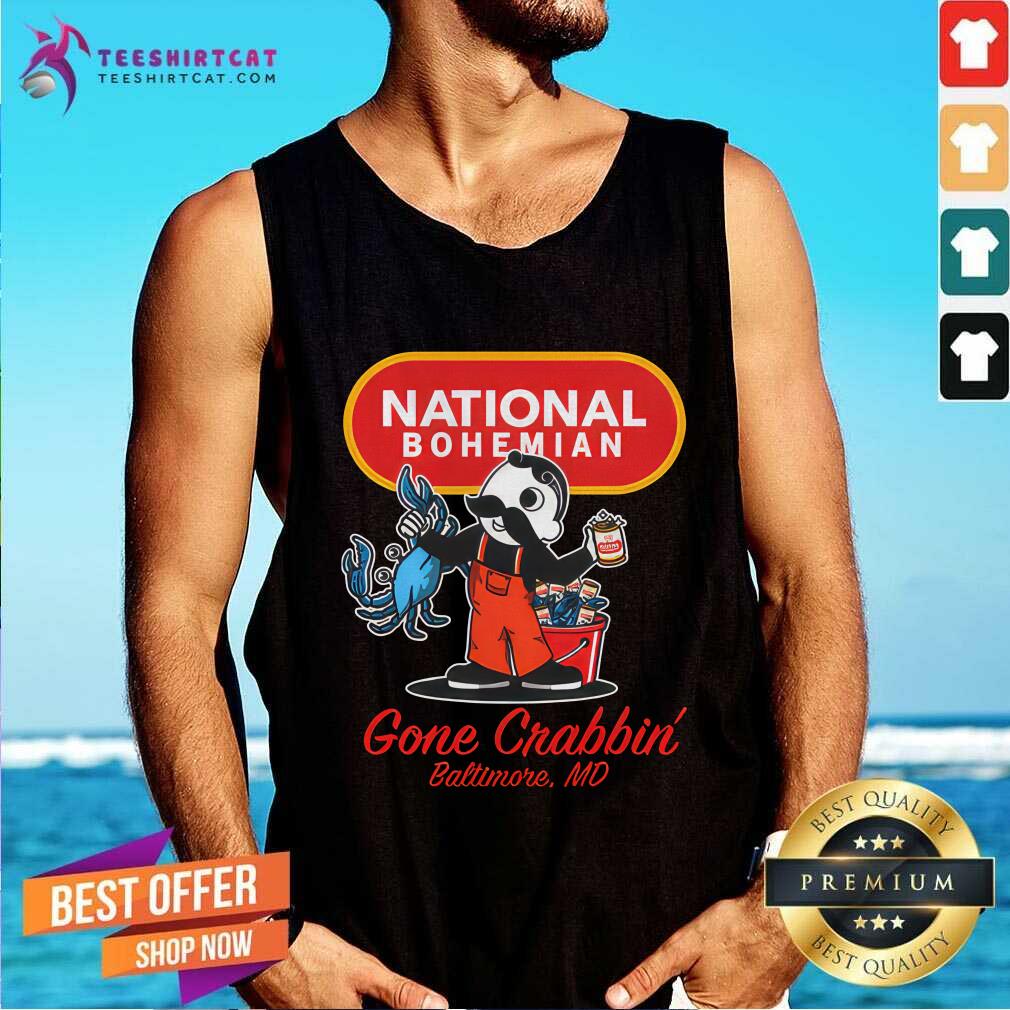 National Bohemian Beer Gone Crabbin' Baltimore tank-top