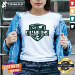 Michigan State Spartans 2024 Big 10 Hockey Champions v-neck