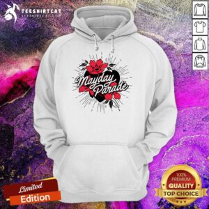 Mayday Parade Heart Flowers Ro Gray Hoodie
