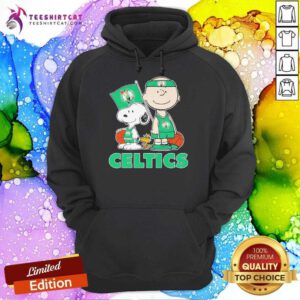 Official Boston Celtics Basketball Snoopy Peanuts Charlie Brown Hoodie