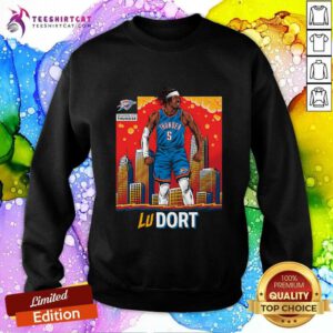 Luguentz Dort OKC Thunder Skyline Player Sweatshirt