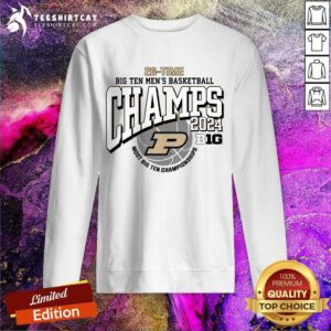 Purdue Boilermakers Men's Basketball 2024 BIG 10 Regular Season Champions Sweatshirt