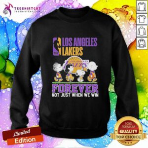Official Los Angeles Lakers Snoopy Charlie Brown Forever Not Just When We Win Sweatshirt