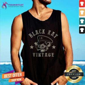 Moto Skull Black Kat Vintage tank-top