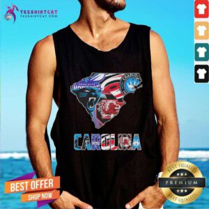 Official Carolina Hurricanes South Carolina Gamecocks Charlotte FC Carolina Panthers Tank-top