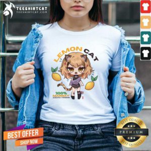 Kirana Yonome Lemon Cat Margay V-neck
