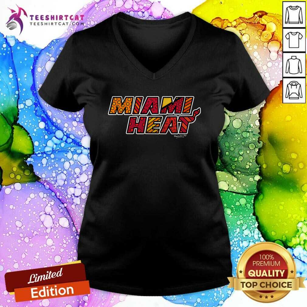 Miami Heat Romero Britto V-neck