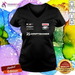 Mobil 1 Strom Wheels BC Racing Snoax Link Driftgames Motorsports V-neck