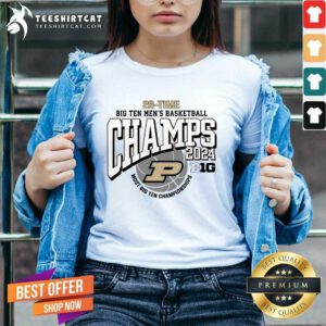 Purdue Boilermakers Men's Basketball 2024 BIG 10 Regular Season Champions V-neck
