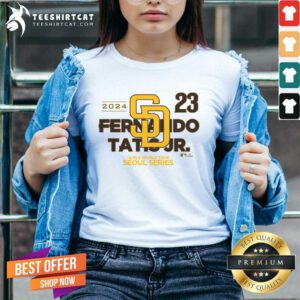 San Diego Padres Fernando Tatis Jr. Brown 2024 MLB World Tour Seoul Series V-neck