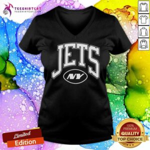 Nice New York Jets Walks Tall V-neck