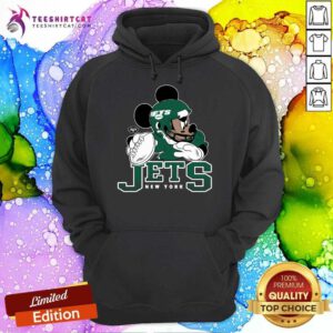 Good New York Jets Mickey At Quarterback Disney Football Hoodie