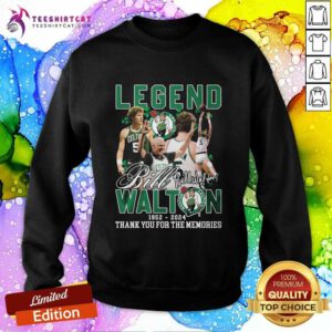 Great Legend Bill Walton 1952-2024 Thank You For The Memories Sweatshirt