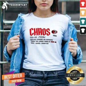 Hot Rinky Apparel Cause Chaos Definition V-neck
