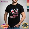 Nice Charlie Brown And Snoopy Playing Baseball Atlanta Braves T-Shirt