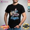 Nice MLB Los Angeles Dodgers Bluey Aunt Trixie Driving Car T-Shirt