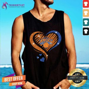 Official New York Knicks NBA Basketball True Love One Heart Tank-top