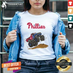 Official Philadelphia Phillies Monster Truck V-neck