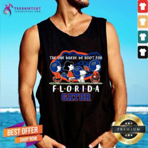 Original Peanuts Where We Root For Florida Gator Tank-top
