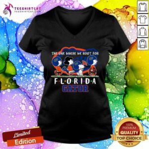 Original Peanuts Where We Root For Florida Gator V-neck