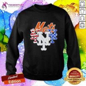 Pretty New York Mets America Flags Celebrating 4th Of July Sweatshirt