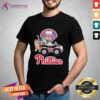 Top MLB Philadelphia Phillies Bluey Aunt Trixie Driving Car T-Shirt