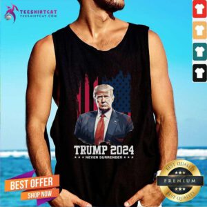 Funny Donald Trump 2024 Never Surrender Tank-top