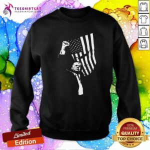 Funny Donald Trump Fight 2024 Rally Metal Sweatshirt
