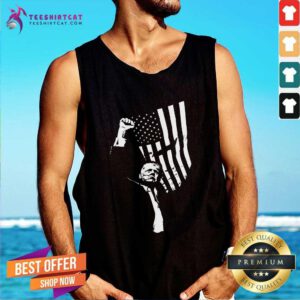 Funny Donald Trump Fight 2024 Rally Metal Tank-top