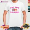 Funny God Save The Queen Static Rainbow Union Flag T-Shirt