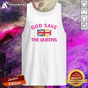 Funny God Save The Queen Static Rainbow Union Flag Tank-top