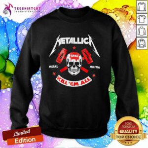 Good Metallica Kill 'Em All Seek & Destroy Skull Sweatshirt