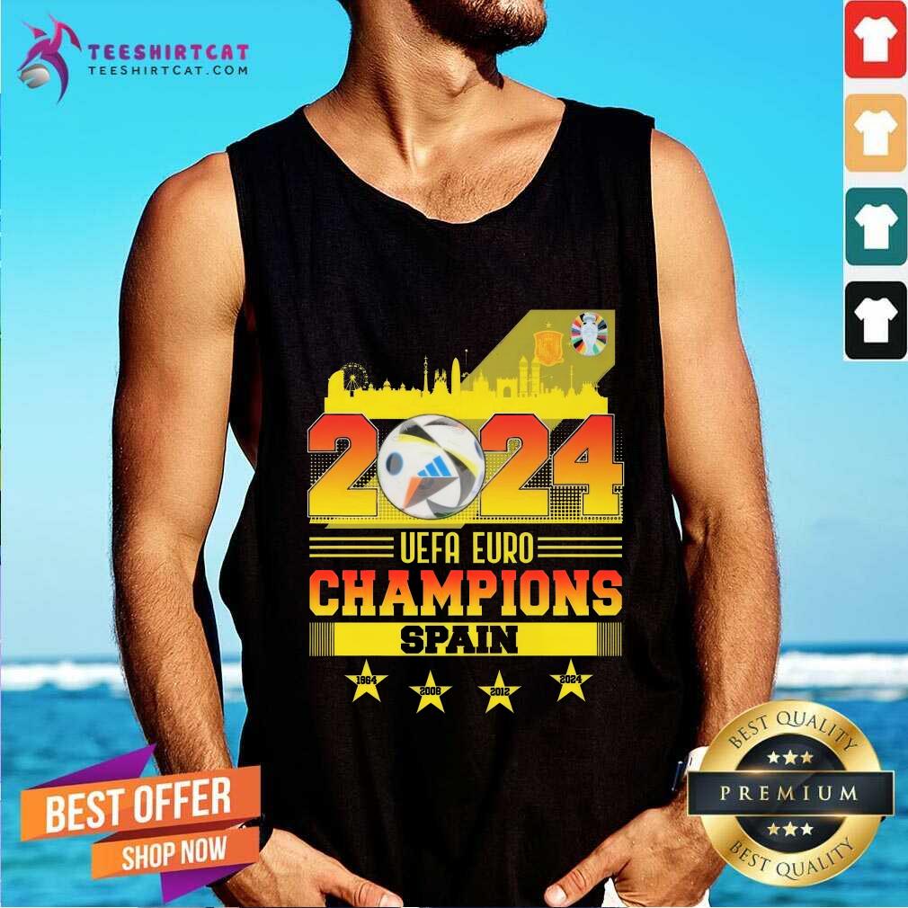 Nice 2024 UEFA Euro Best League Champions Spain Team Football Tank-top