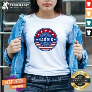 Official Kamala Harris 2024 Stars And Stripes V-neck