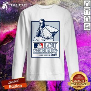 Official Lou Gehrig Day 4als June 2 Day MLB Logo Sweatshirt