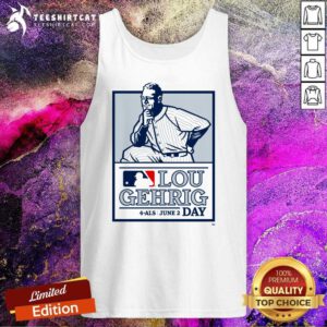 Official Lou Gehrig Day 4als June 2 Day MLB Logo Tank-top