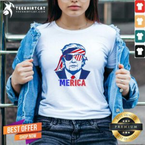 Premium Donald Trump Merica V-neck
