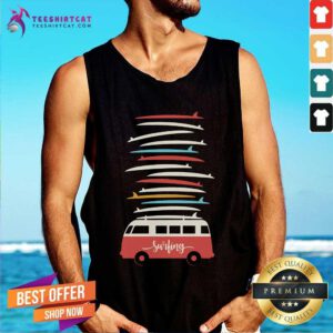Premium To The Beach Surfing Tank-top