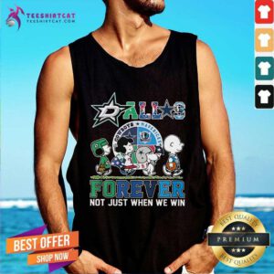 Pretty Dallas Stars Mavericks Texas Rangers Dallas Cowboys Snoopy Tank-top